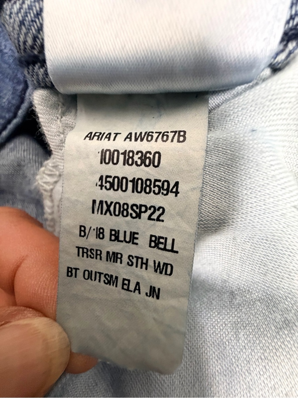 Ariat Ella Wide Leg Denim Trousers 30L - Picture 8 of 8
